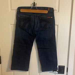 7 For All Mankind Dojo Dark Indigo Cropped Jeans